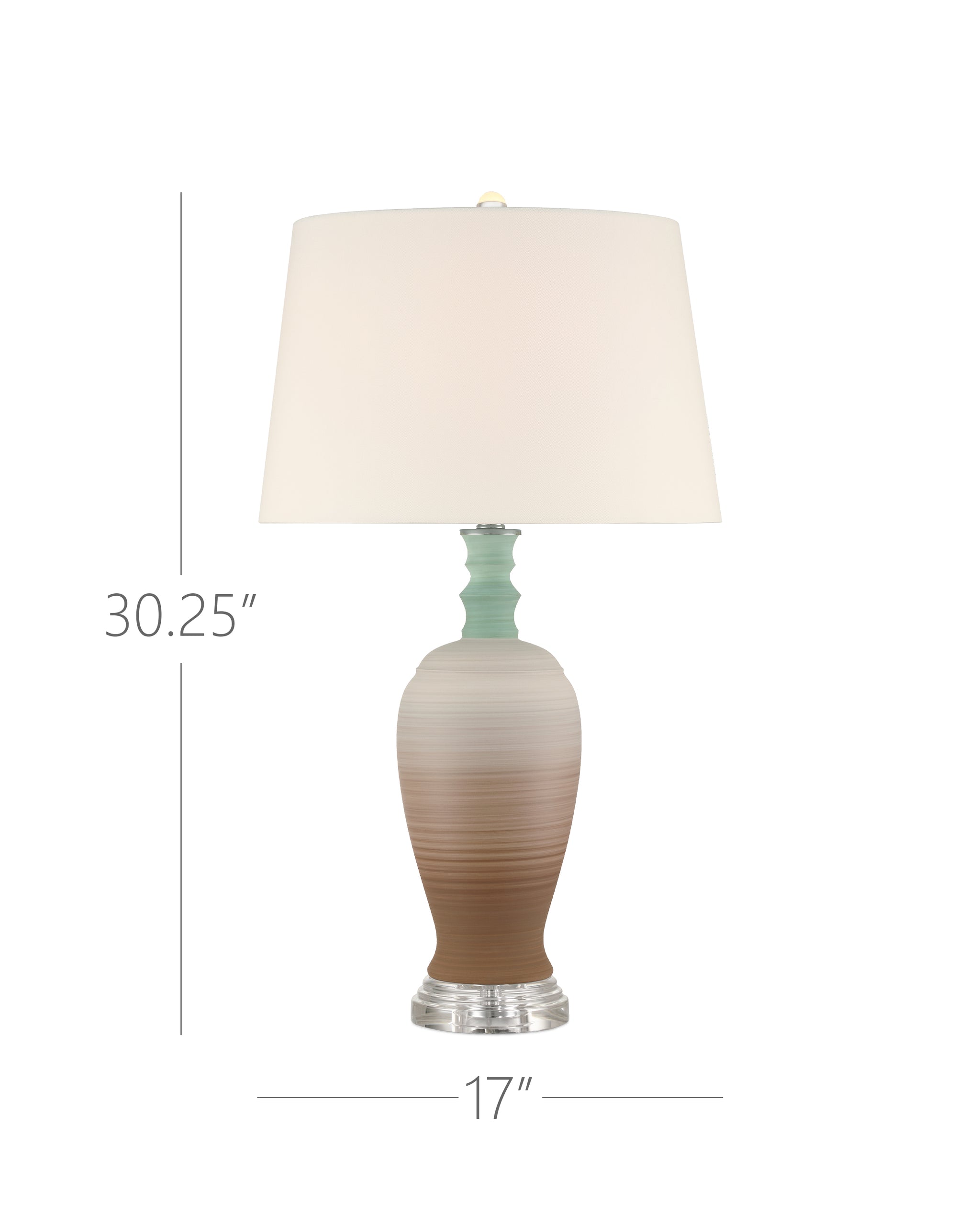 Currey & Company Happy 80's Brown & Pale Blue Table Lamp