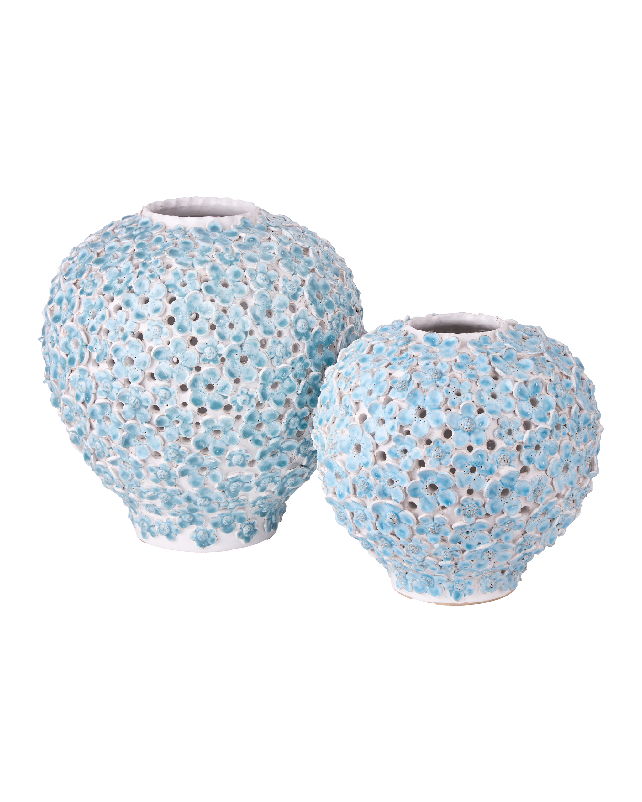 Currey And Company Daisy Blue Large Vase