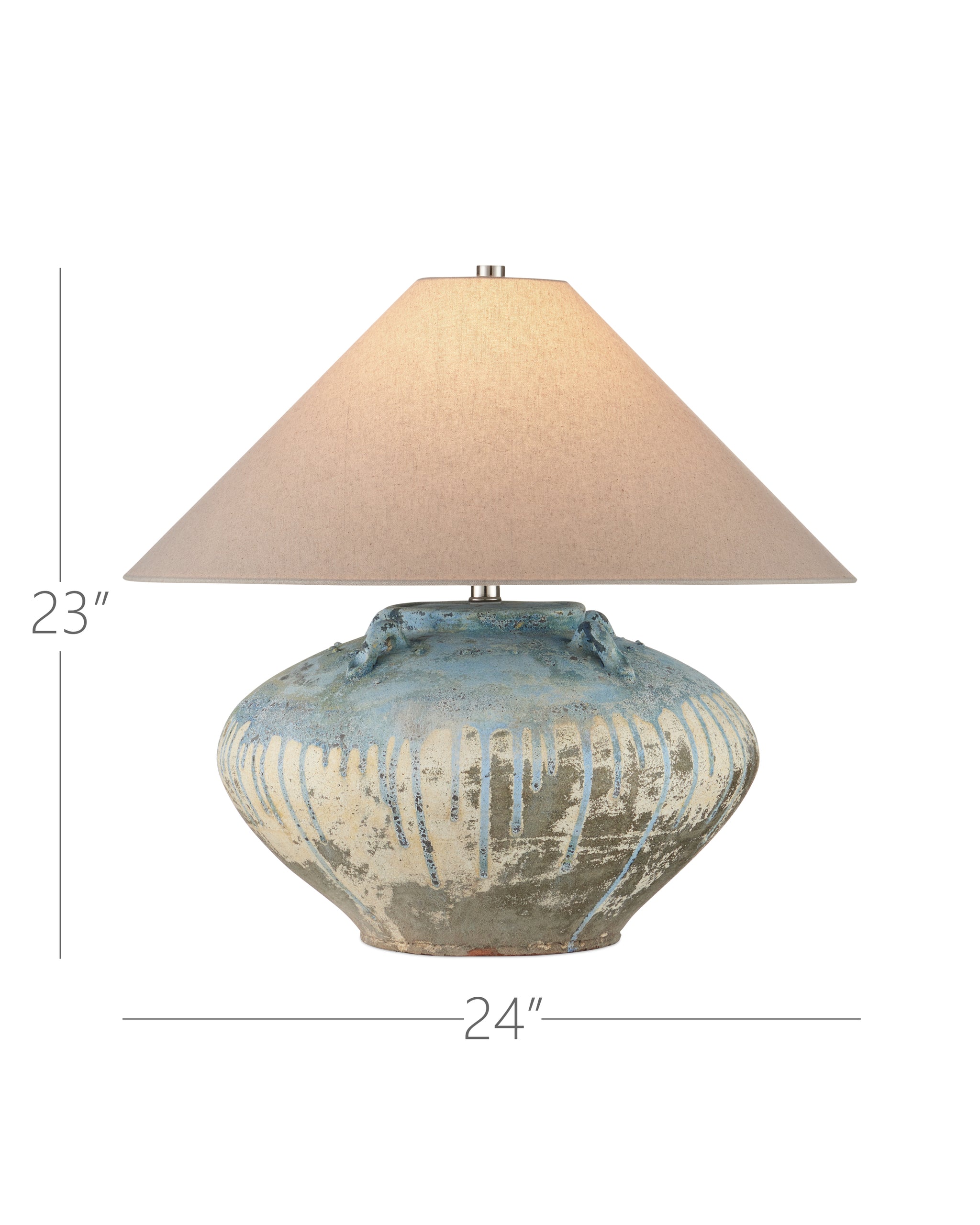 Currey & Company Catania Antique Blue Drip Table Lamp