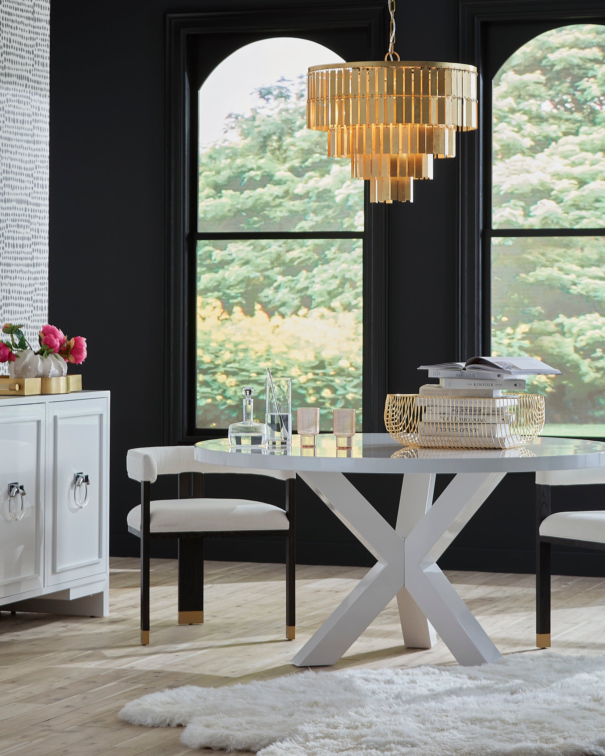 Worlds Away Greer Round Dining Table