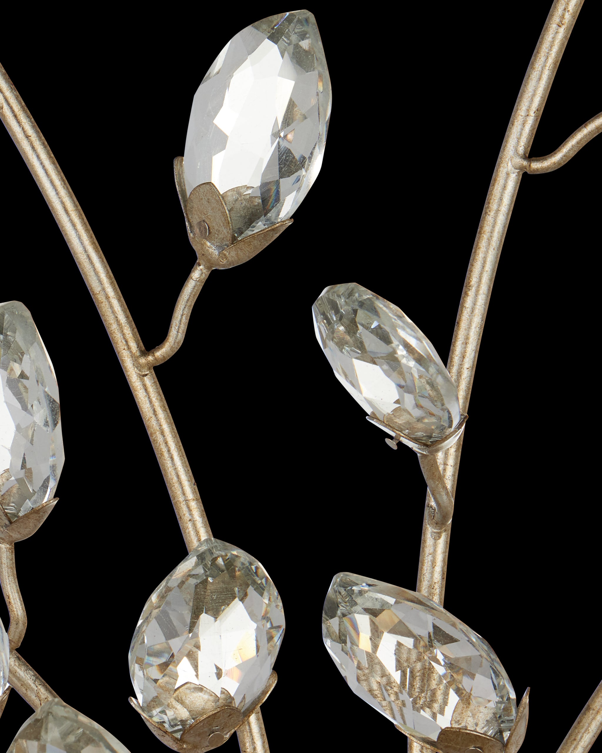 Currey & Company Forget Me Not Silver Wall Sconce