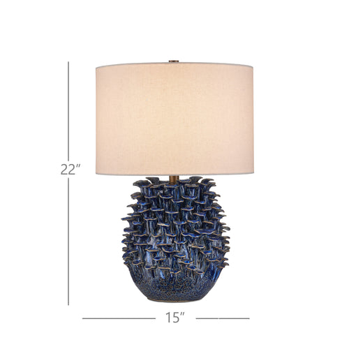 Currey & Company Maitake Dark Blue Table Lamp