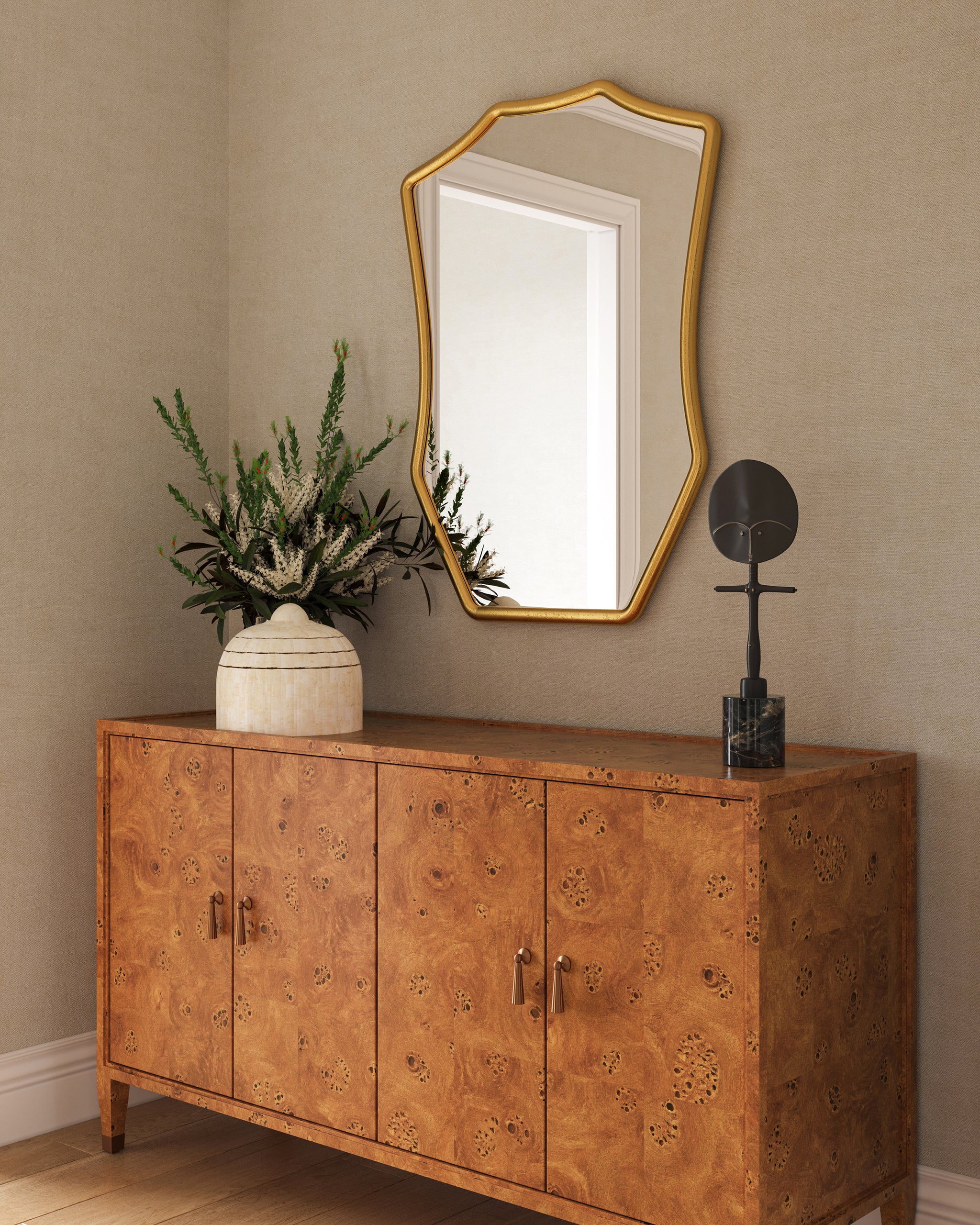 Currey And Company Evie Burl Credenza