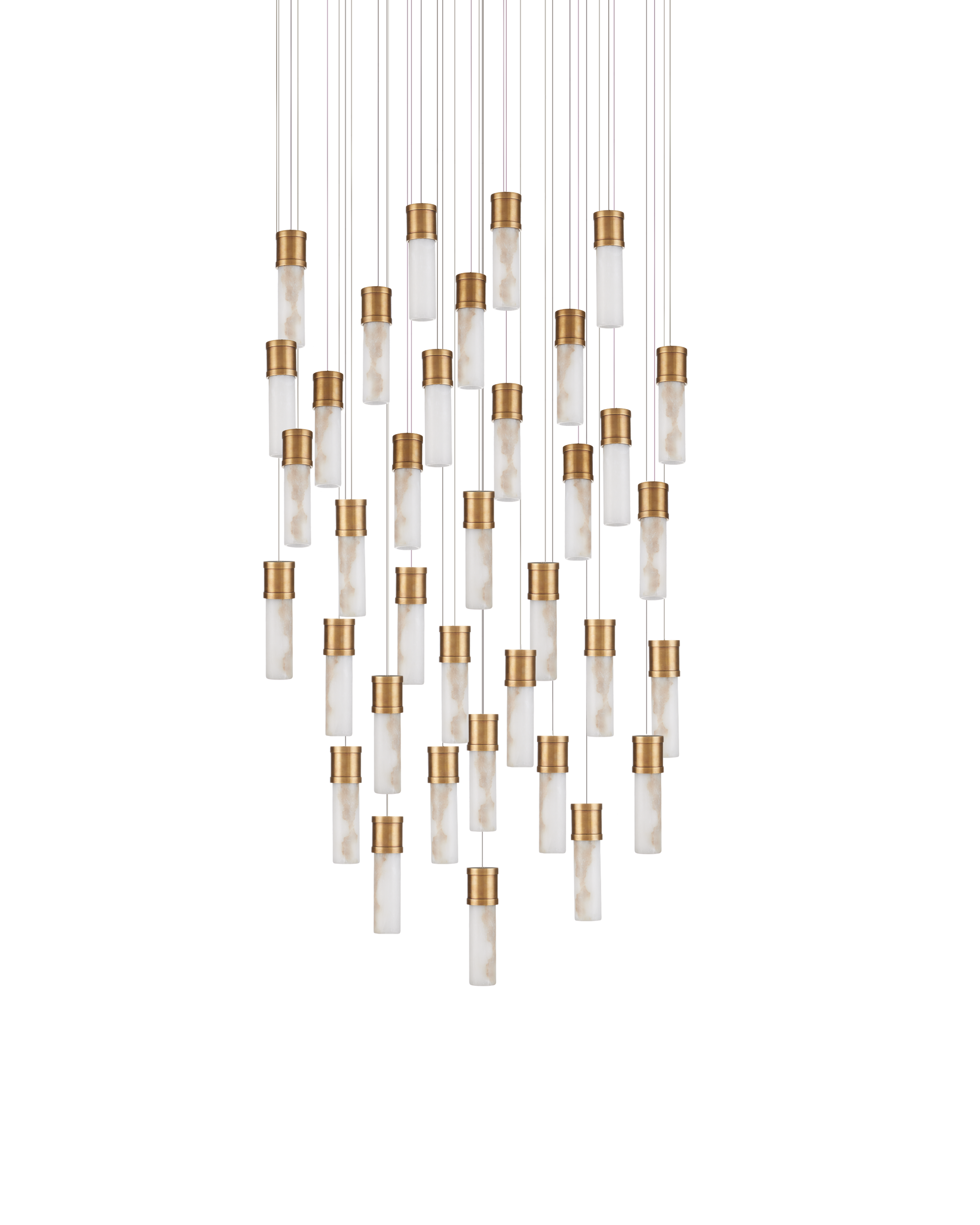 Currey And Company Cannula 36 Light Round Multi Drop Pendant