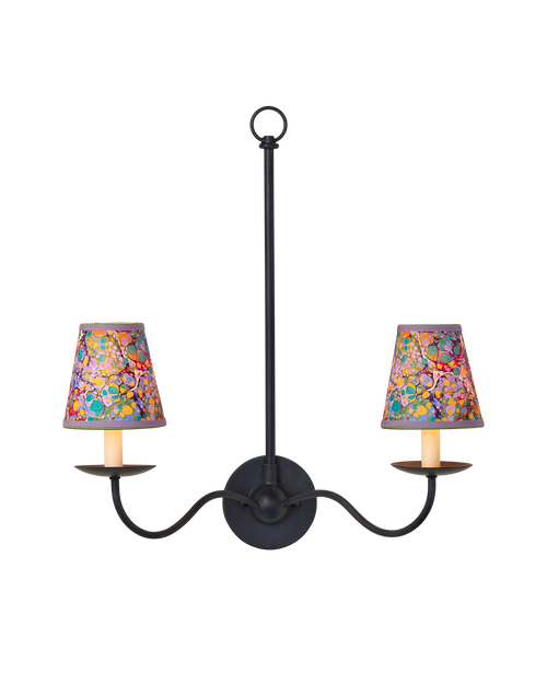 Currey & Company Marble Multi Color Paper Tapered Chandelier Shade