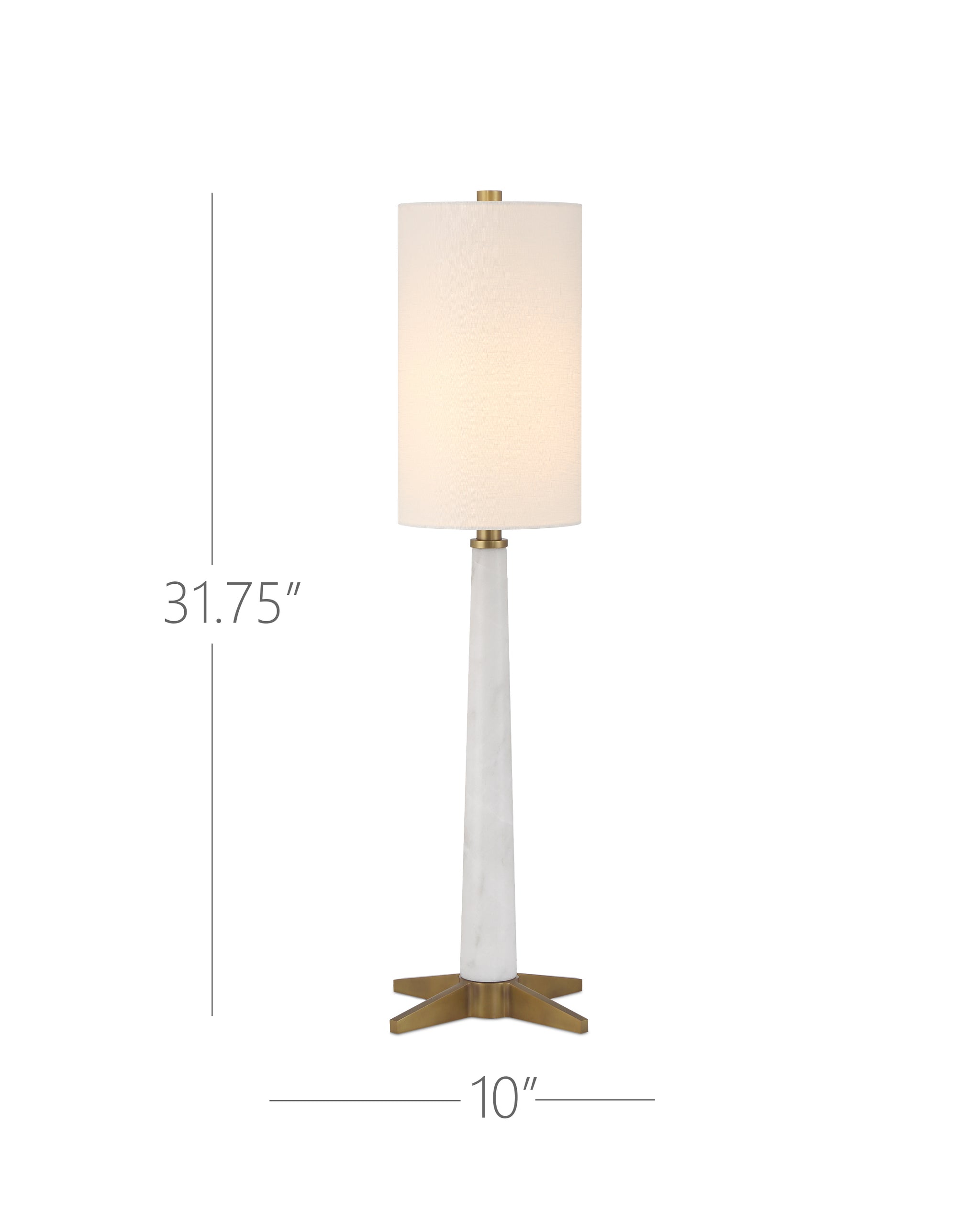 Currey & Company Munroe White Table Lamp