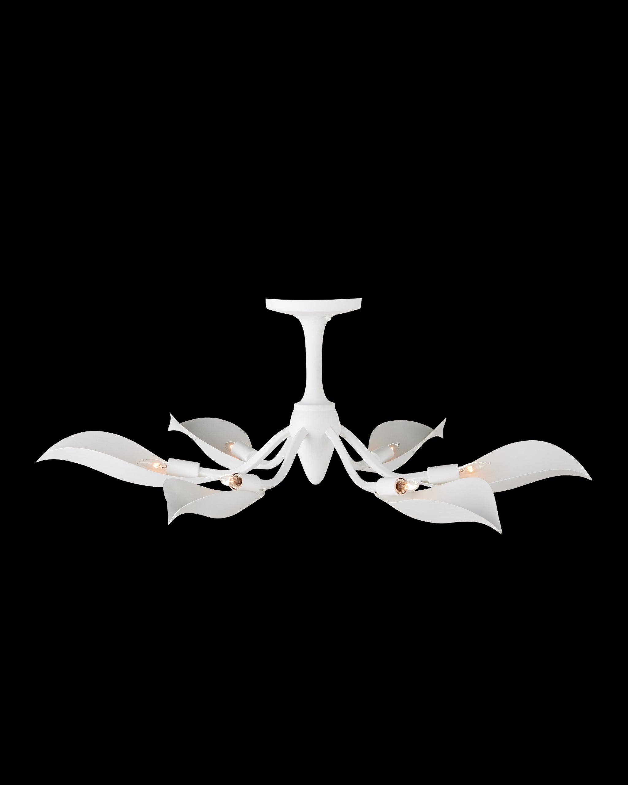 Currey & Company Snowflower Semi Flush Mount