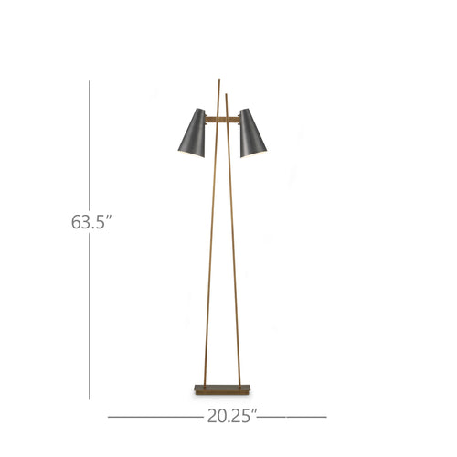 Currey & Company Duet Floor Lamp