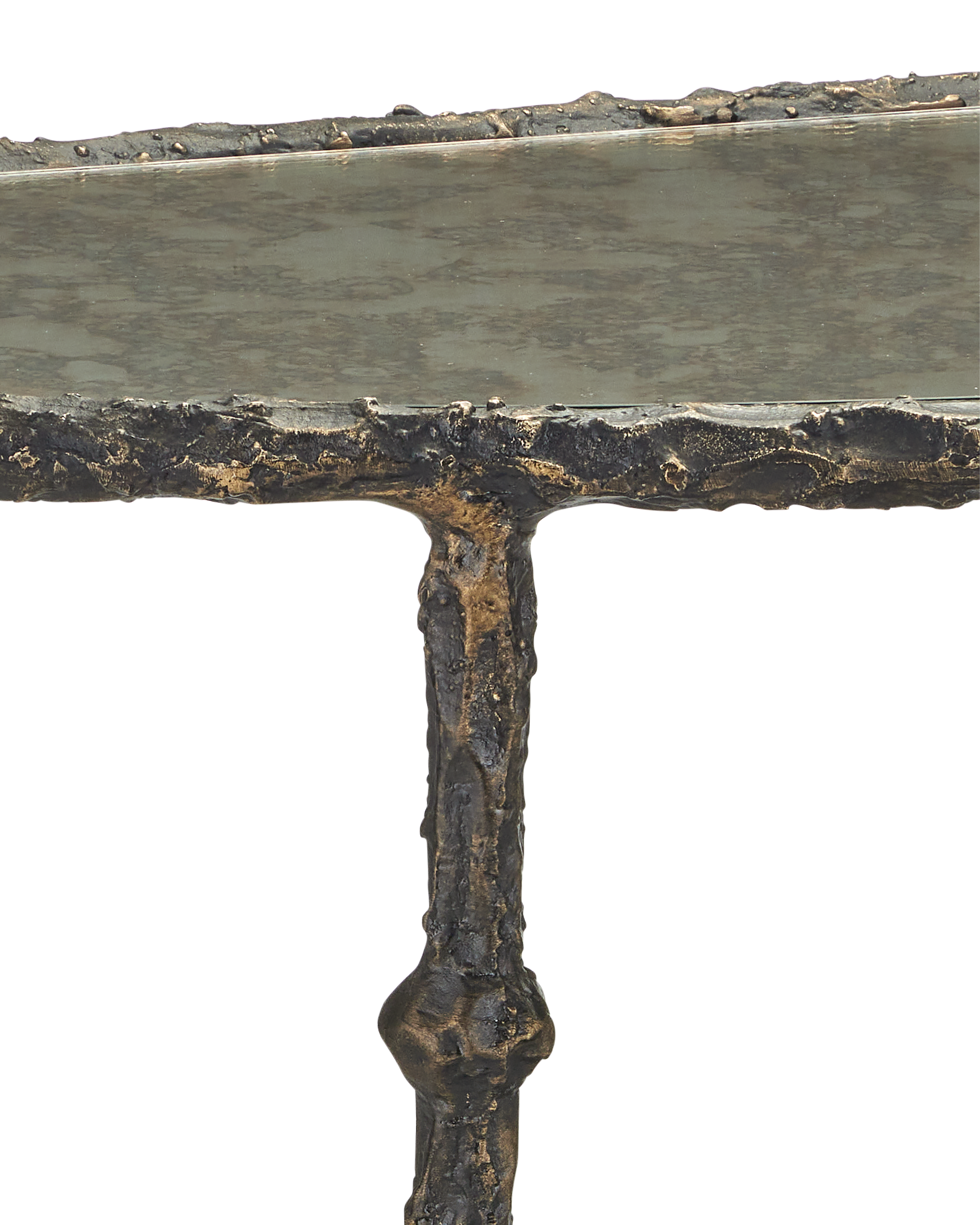 Currey & Company Spalzato Demi Lune Console Table