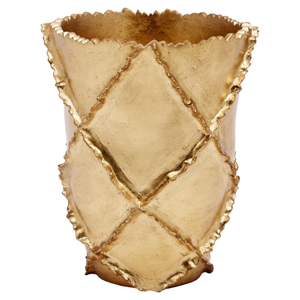 Bargain Basement Old World Design Leila Traditional Decorative Gold Vase