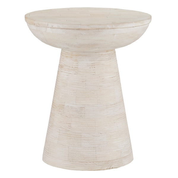 Currey And Company Gati Whitewash Accent Table