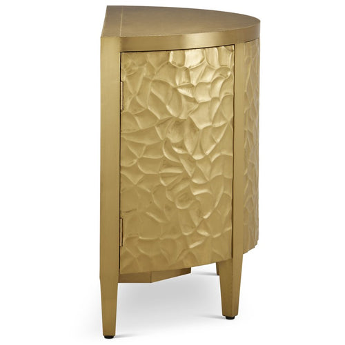 Currey And Company Auden Brass Demi Lune Cabinet