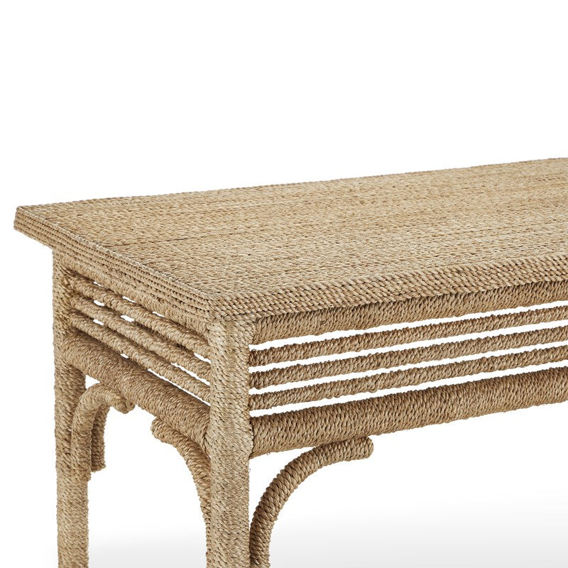 Currey And Company Olisa Large Rope Console Table