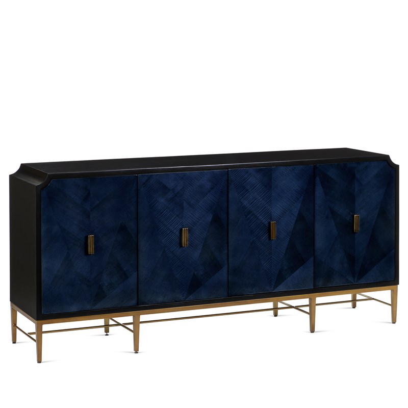 Currey And Company Kallista Blue Credenza