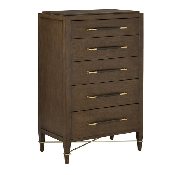 Currey And Company Verona Chanterelle Five Drawer Chest