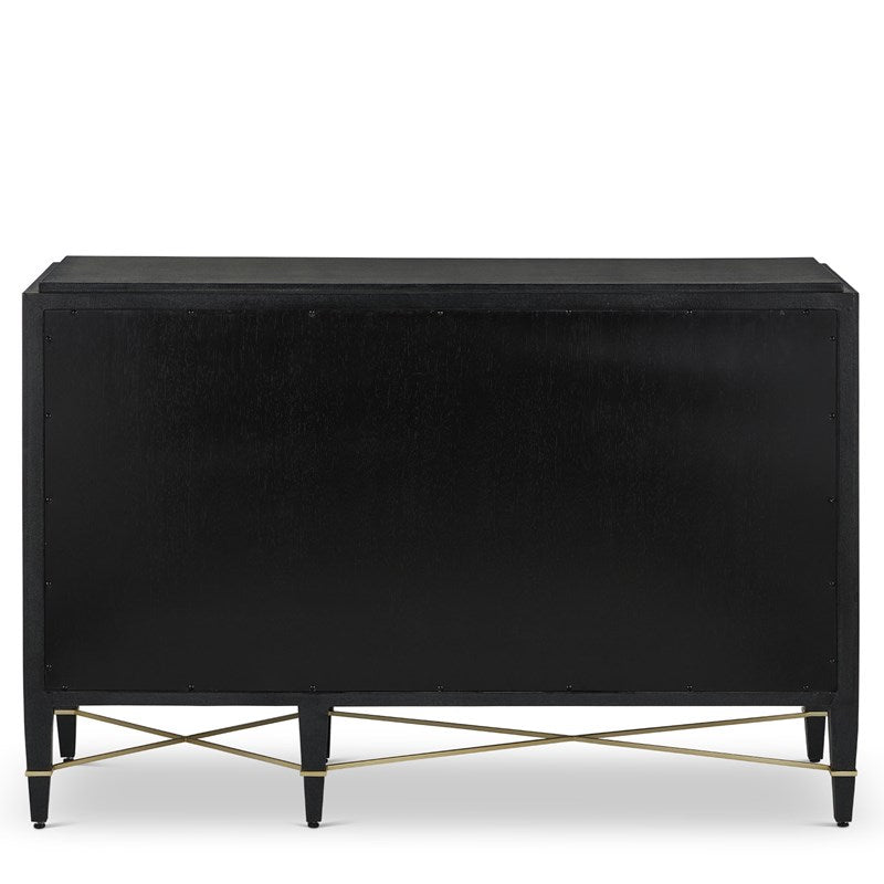 Currey And Company Verona Black Three Drawer Chest