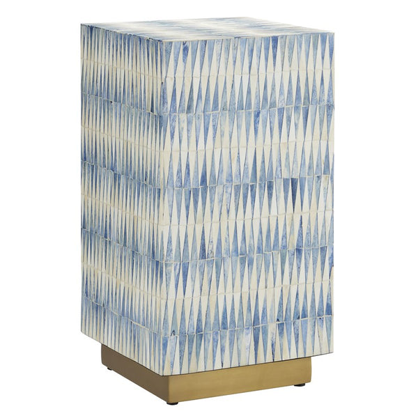 Currey And Company Nadene Blue & White Accent Table
