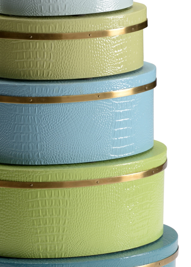 Wildwood Oval Boxes Blue/Green (S5)