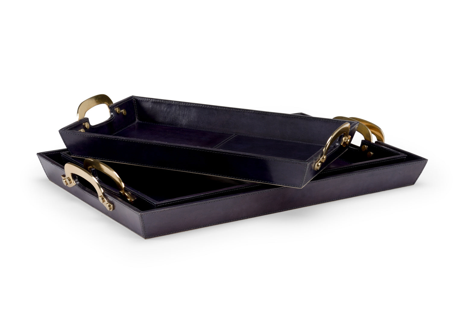 Wildwood Bruce Leather Trays, Set of 3