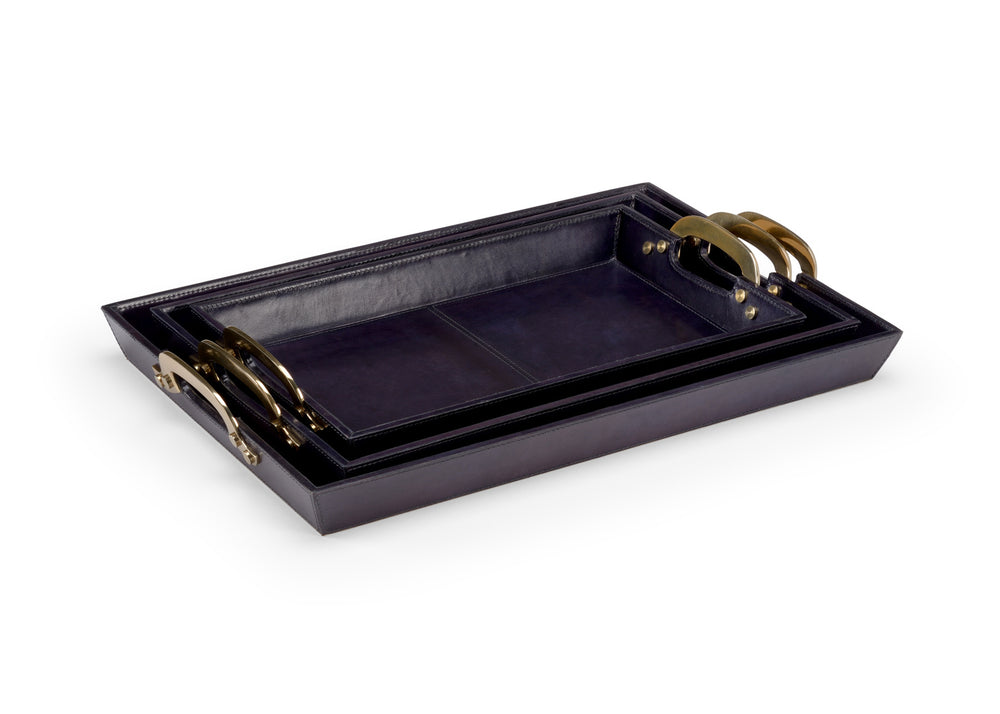 Wildwood Bruce Leather Trays, Set of 3