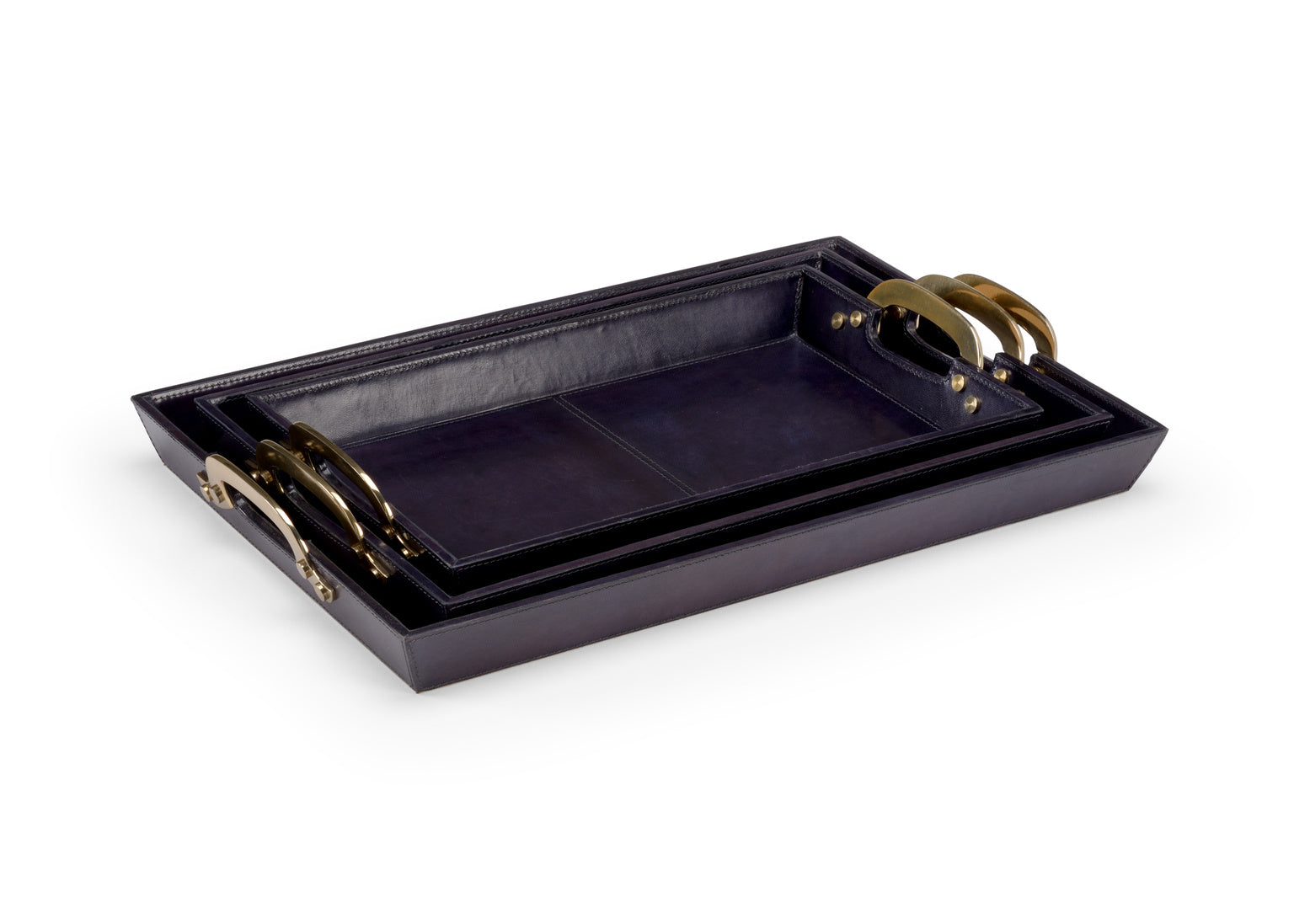 Wildwood Bruce Leather Trays, Set of 3