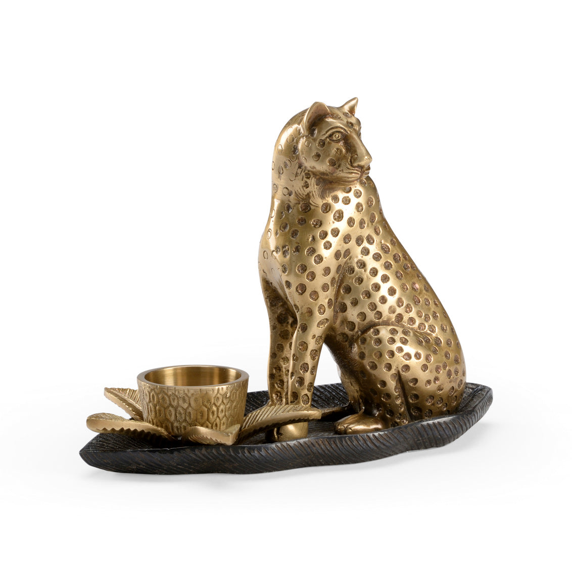 Wildwood Brass Kat Candlestick