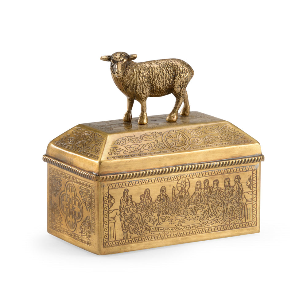 Wildwood Lamb Brass Box