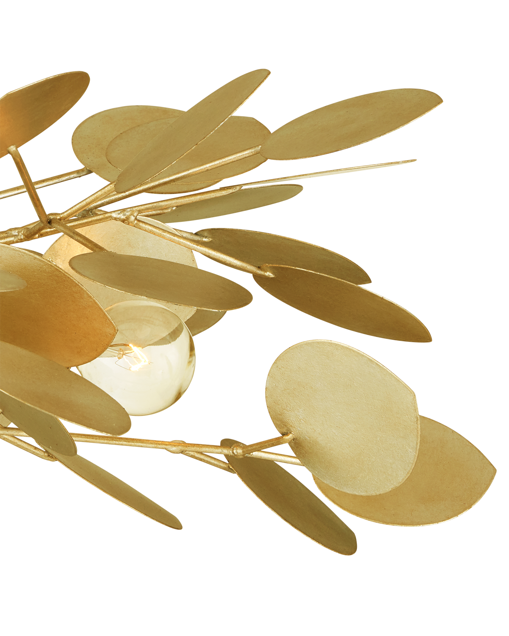 Currey & Company Lunaria Gold Semi Flush Mount