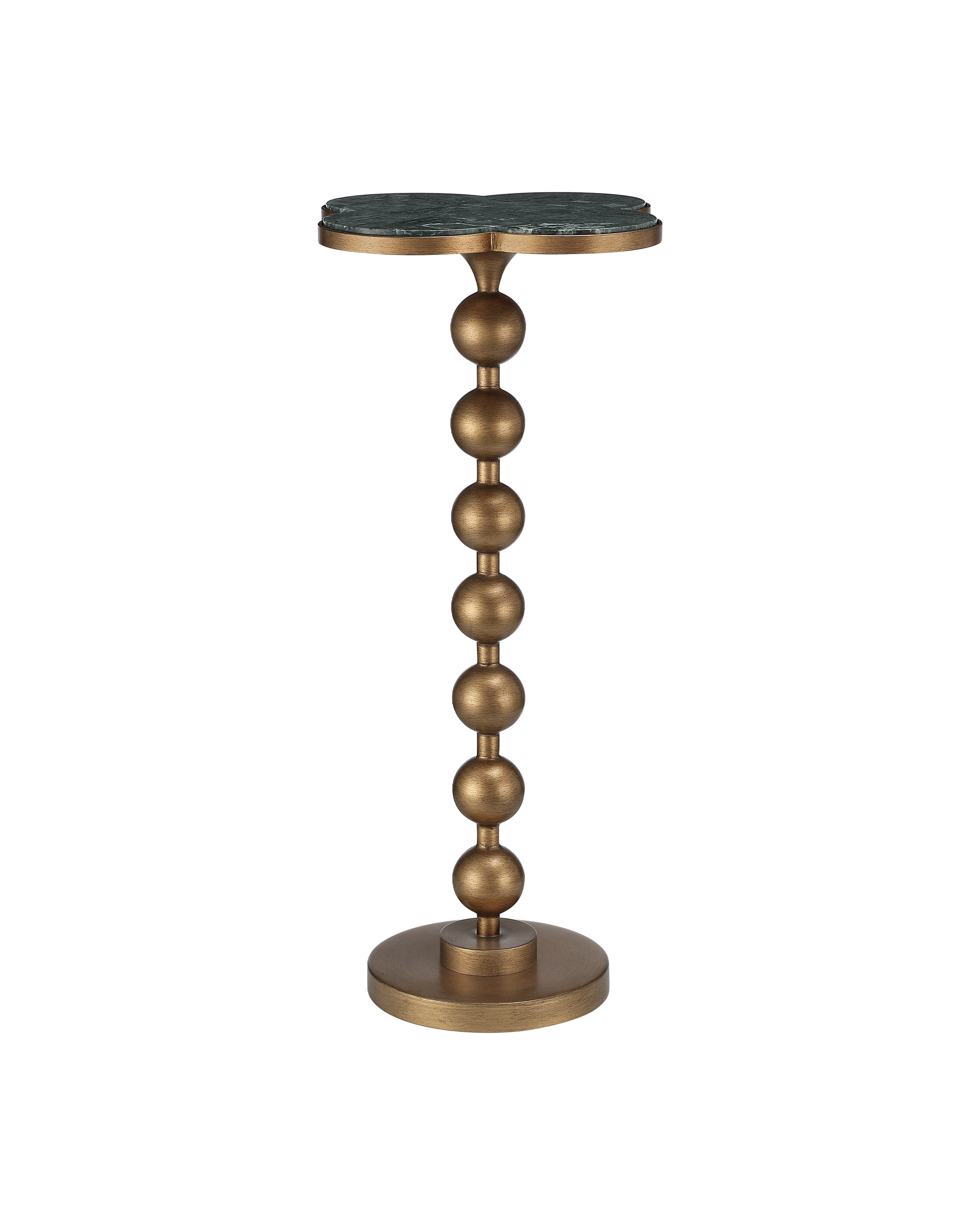 Currey & Company Quatrefoil Green Accent Table