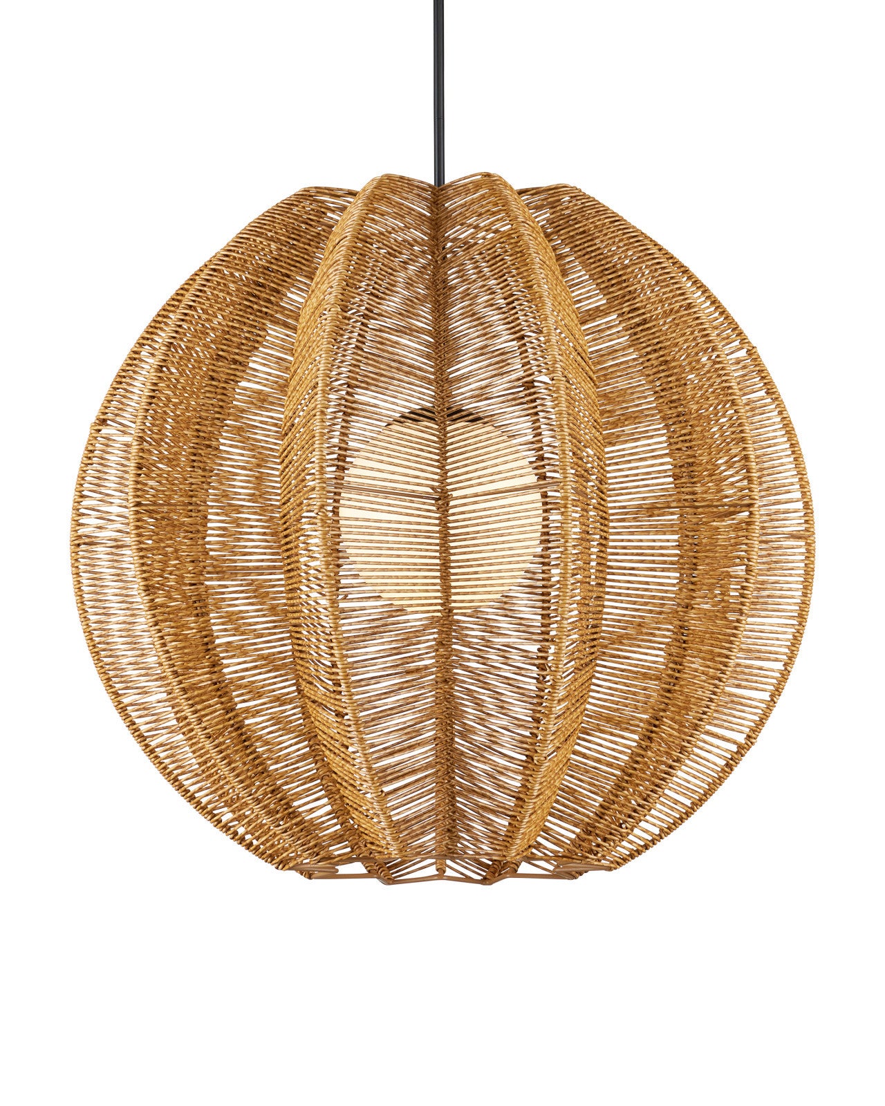Currey & Company 33.25" Barbary Fluted Outdoor 1 Light Pendant