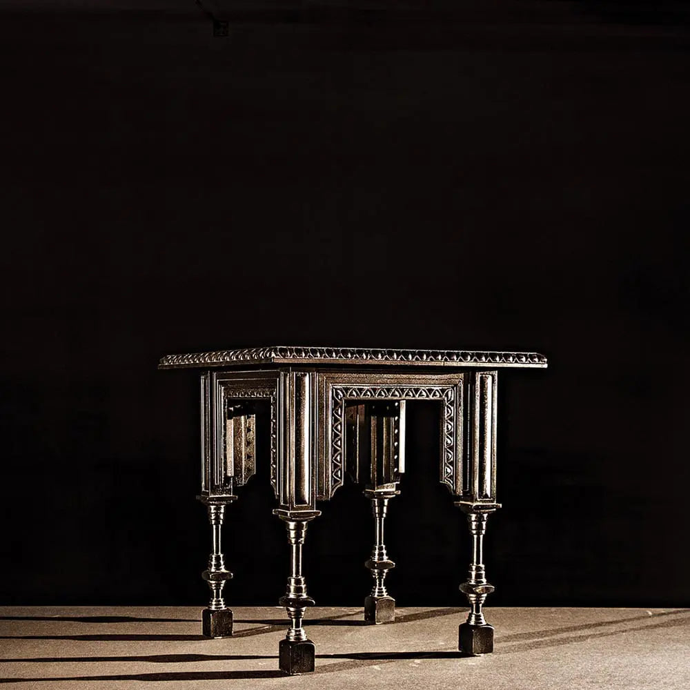 Noir Luxor Side Table, Hand Rubbed Black