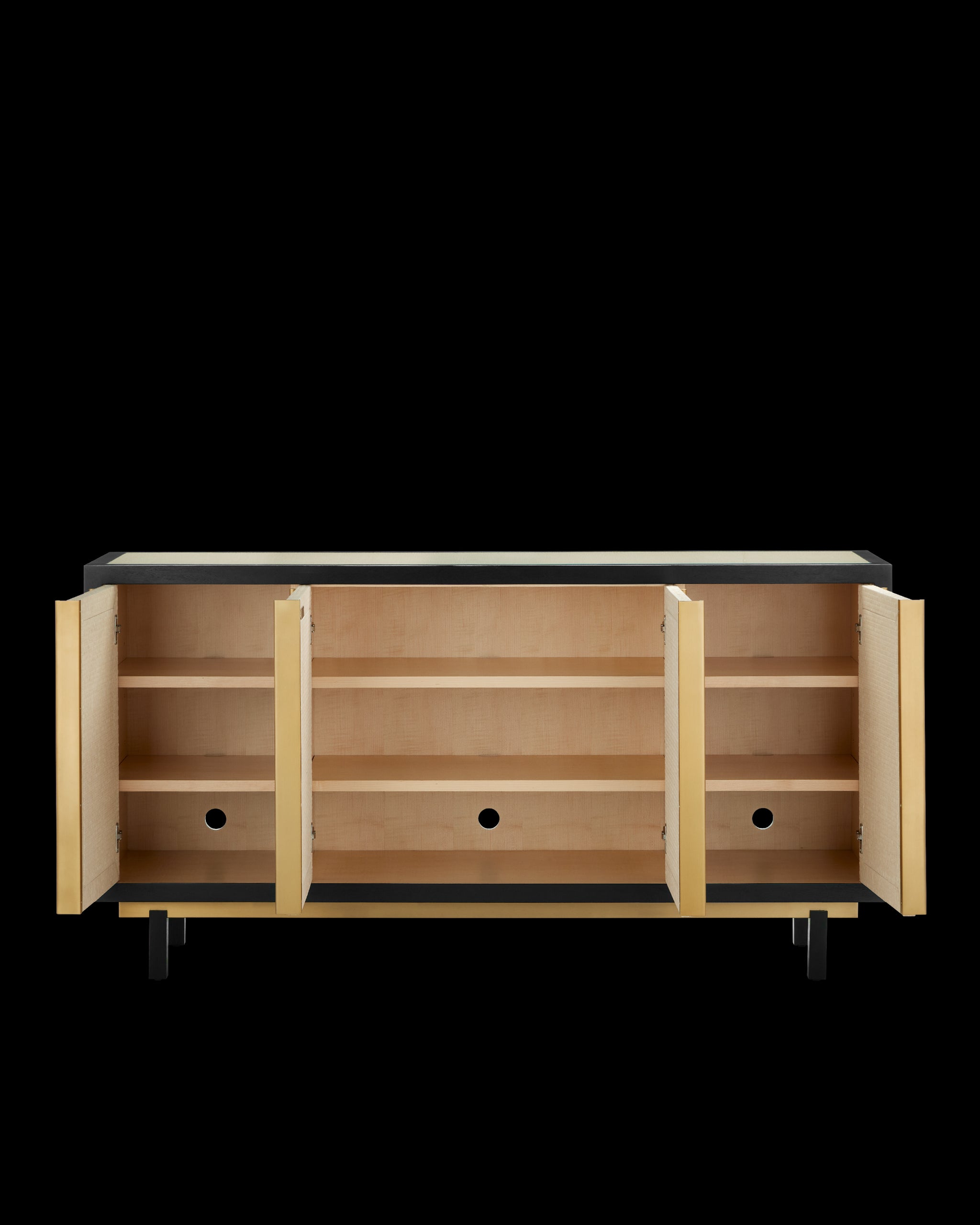 Currey & Company Deanna Raffia Credenza