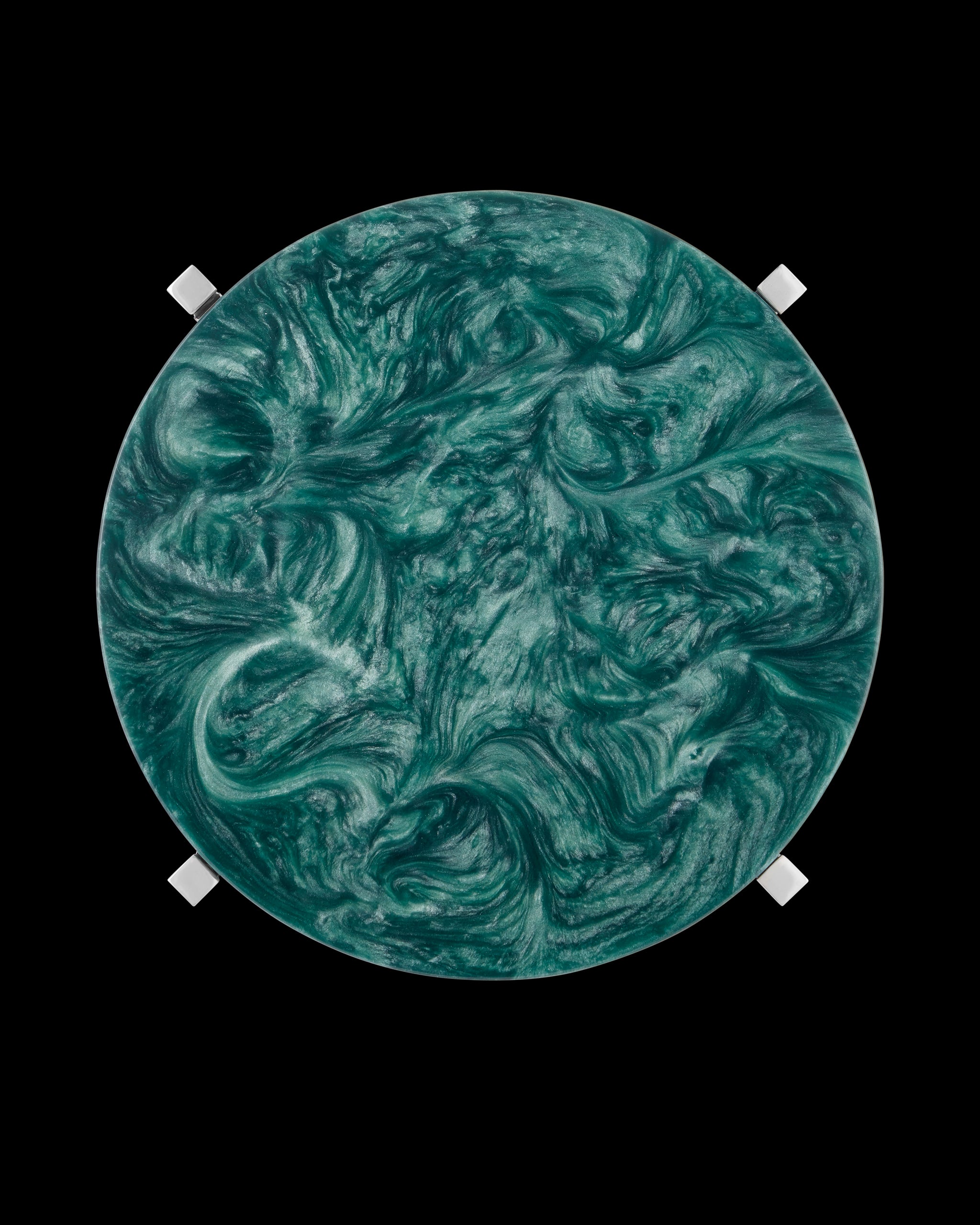 Currey & Company Rina Teal Drinks Table