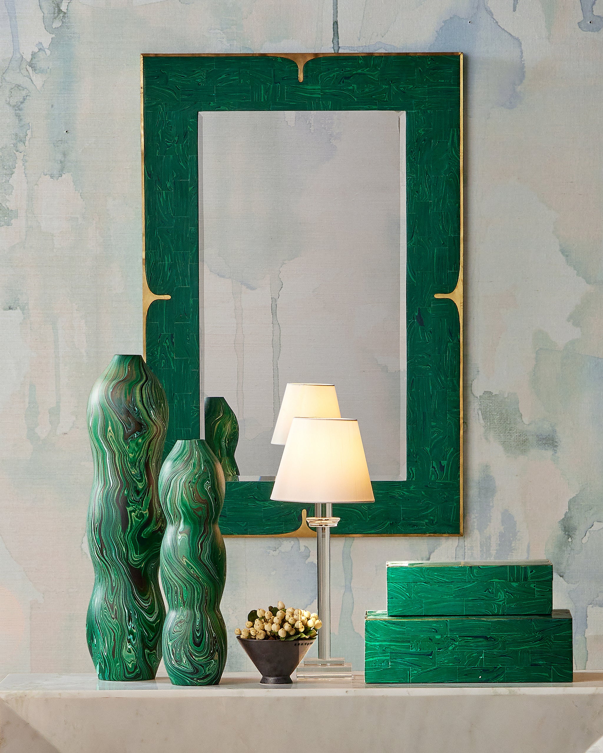 Currey & Company Tamarind Large Green Vase