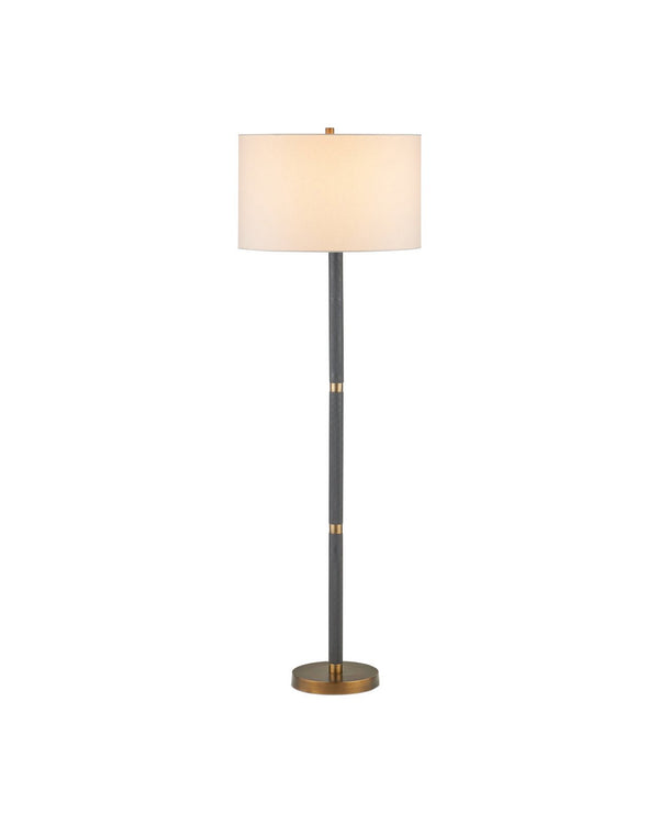 Currey & Company Gavin Matte Black Floor Lamp