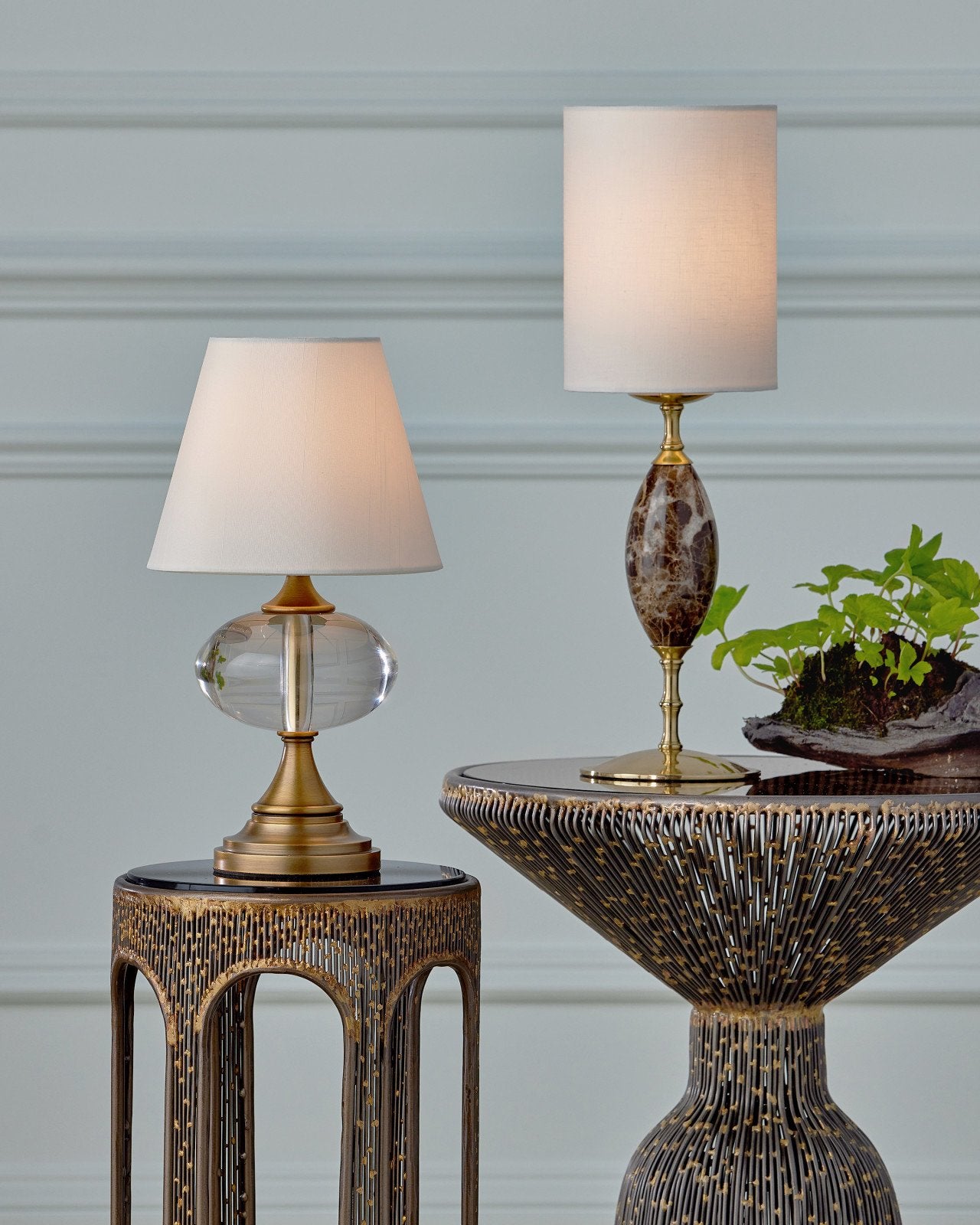 Currey & Company Sashay Brass Cordless Table Lamp
