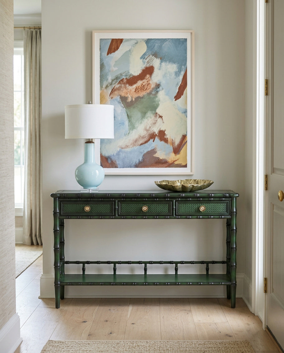 Wildwood Borneo Console Table Emerald Green
