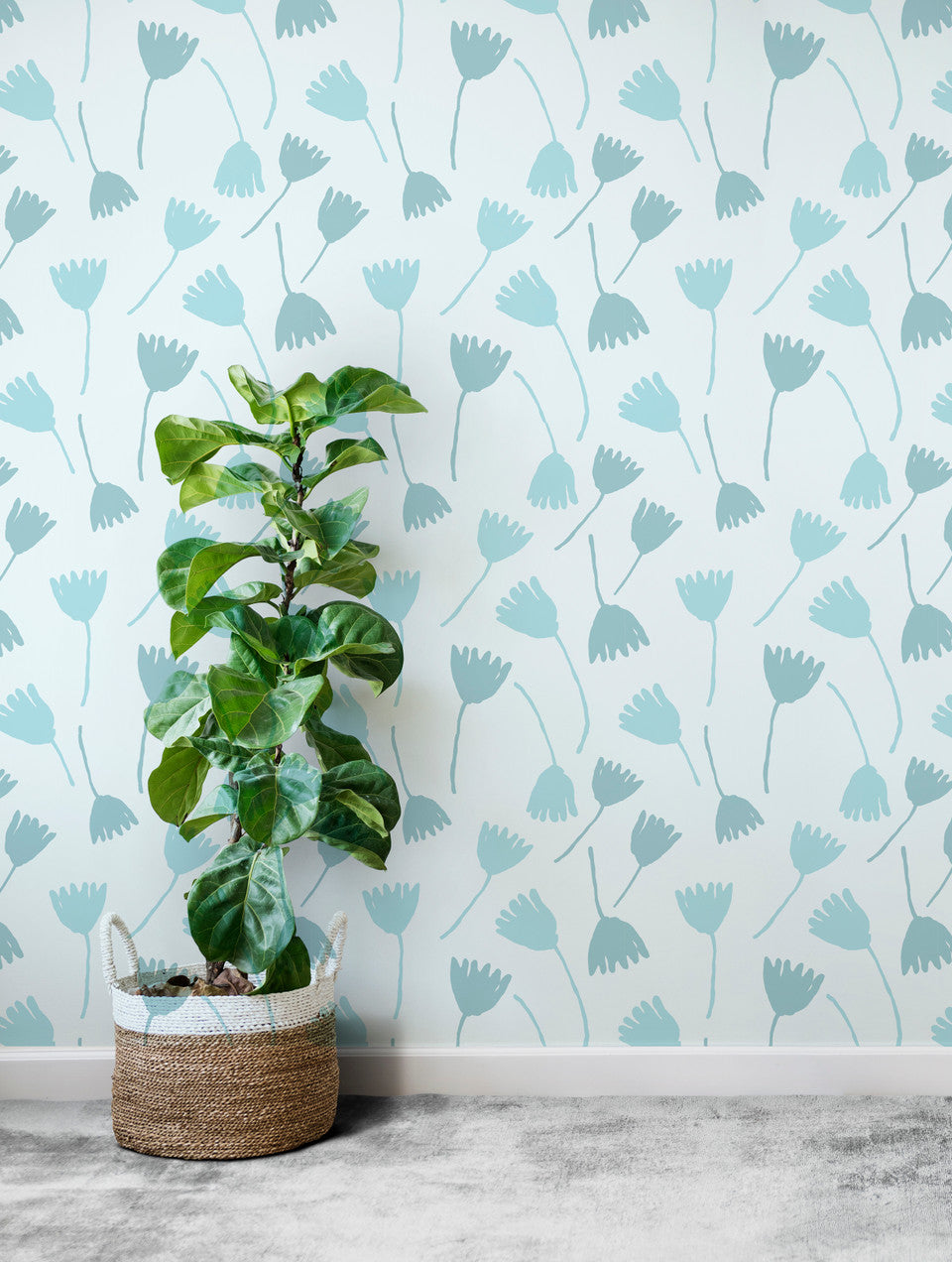 Susan Hable Tossed Tulips Wallpaper