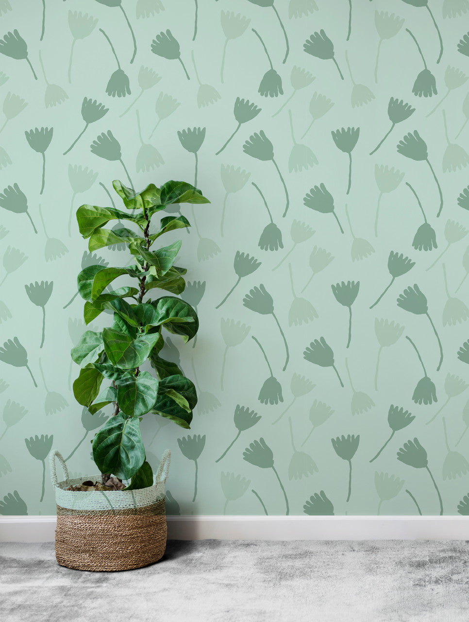 Susan Hable Tossed Tulips Wallpaper