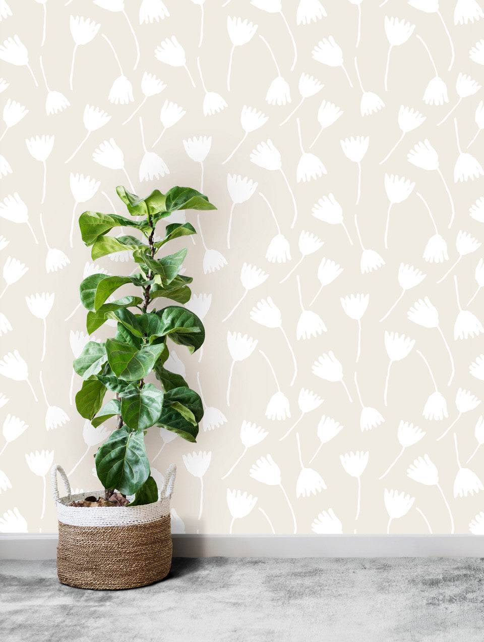 Susan Hable Tossed Tulips Wallpaper