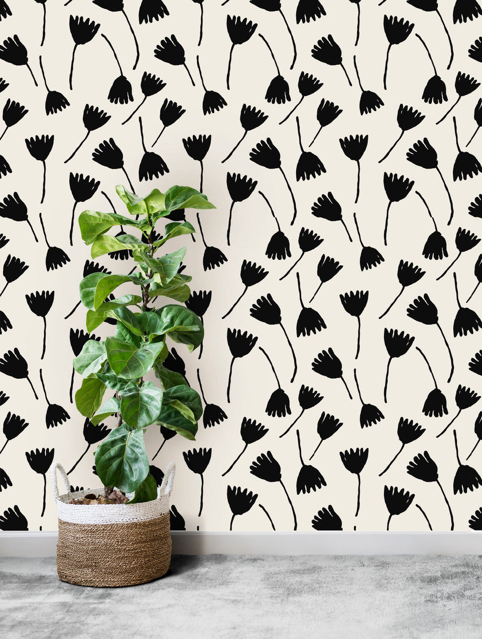 Susan Hable Tossed Tulips Wallpaper