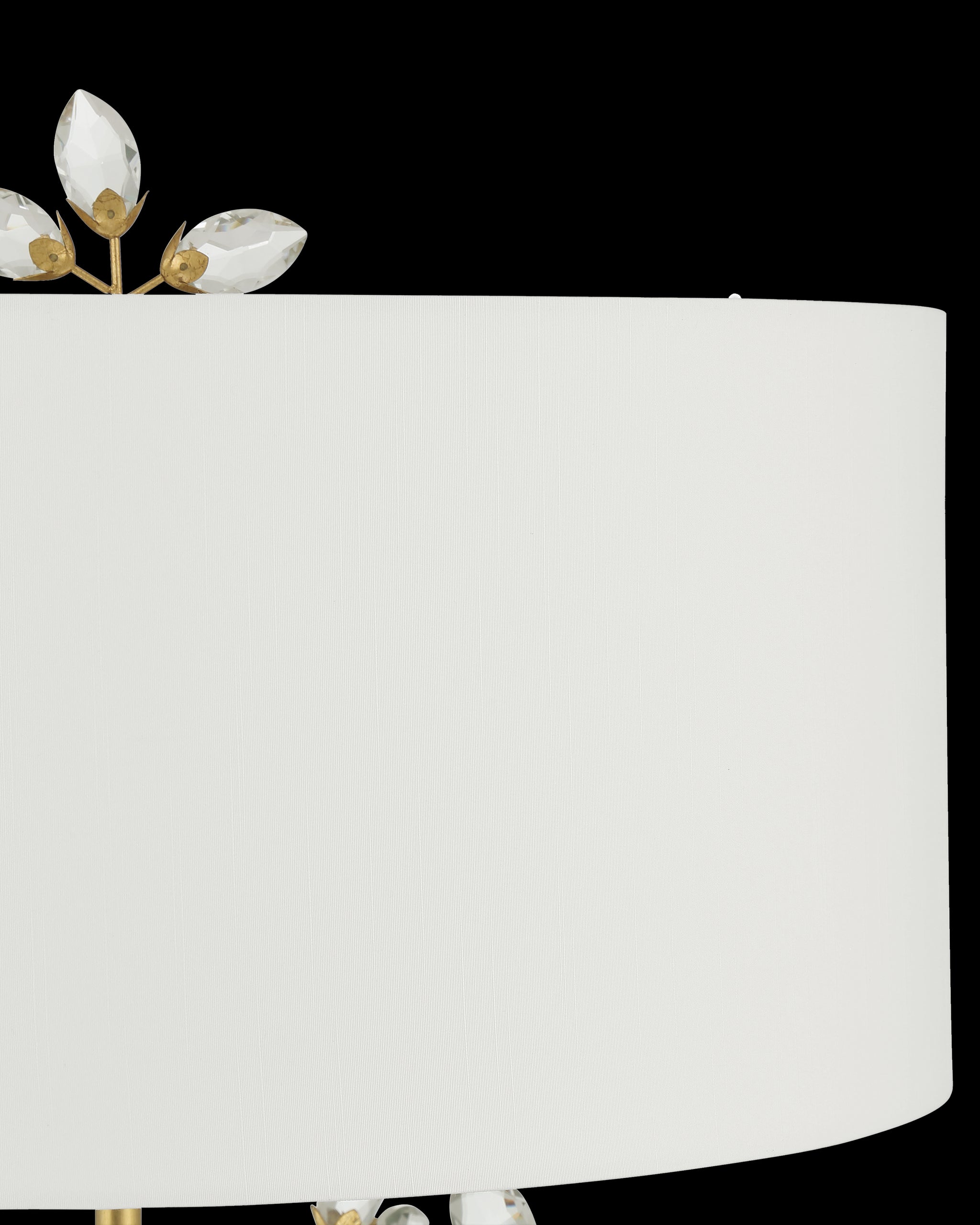 Currey & Company Forget Me Not Gold Floor Lamp