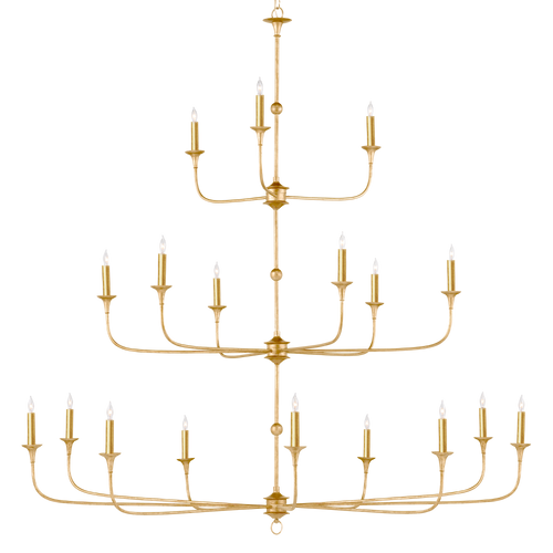 Currey & Company Nottaway Grande Gold Chandelier