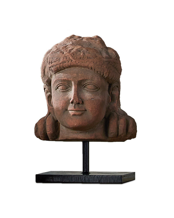 Currey & Company 16.75" Mathura Stone Head On Stand