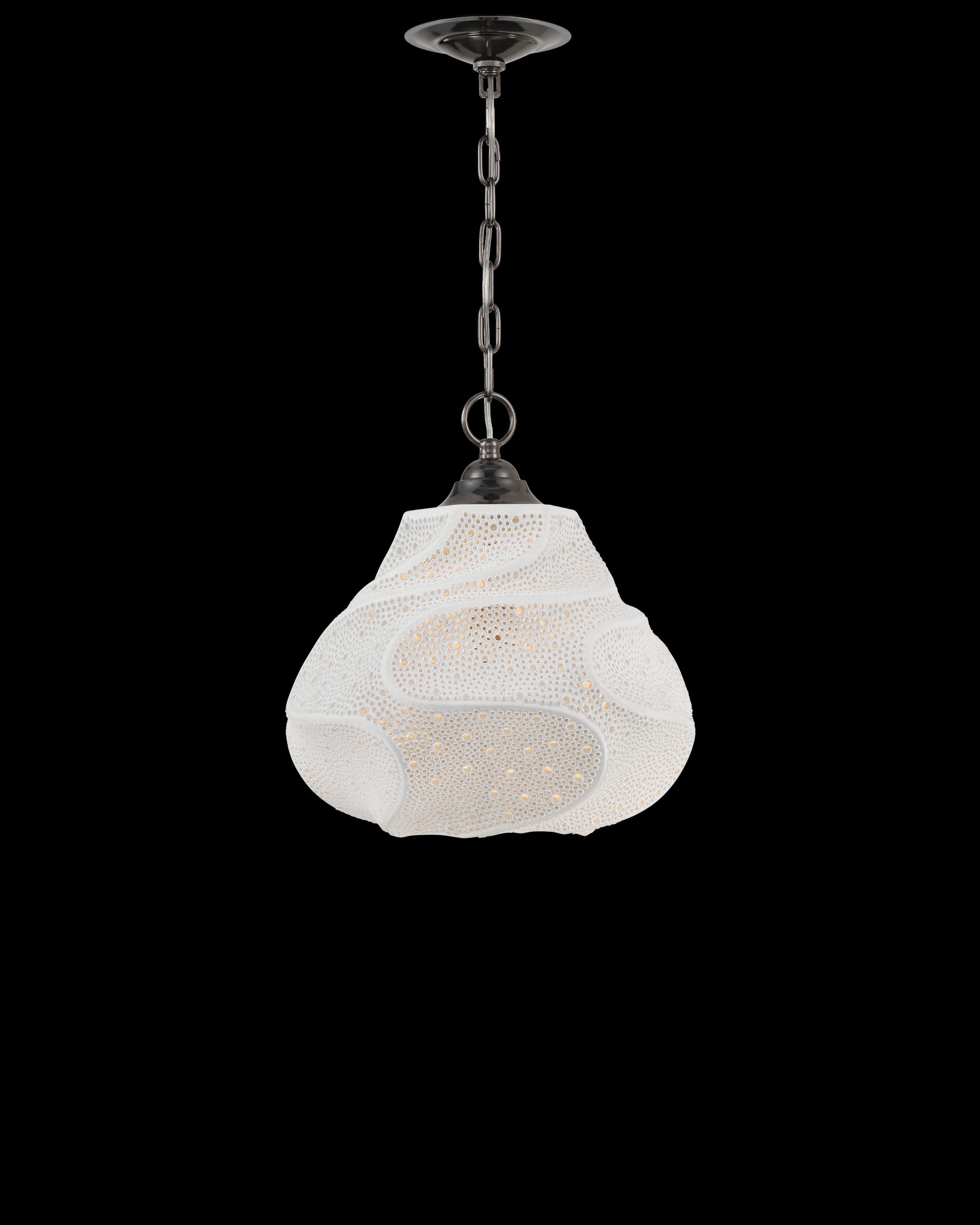 Currey & Company Wintershall White Pendant
