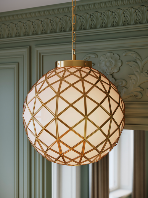 Currey & Company Polyhedron Medium Pendant