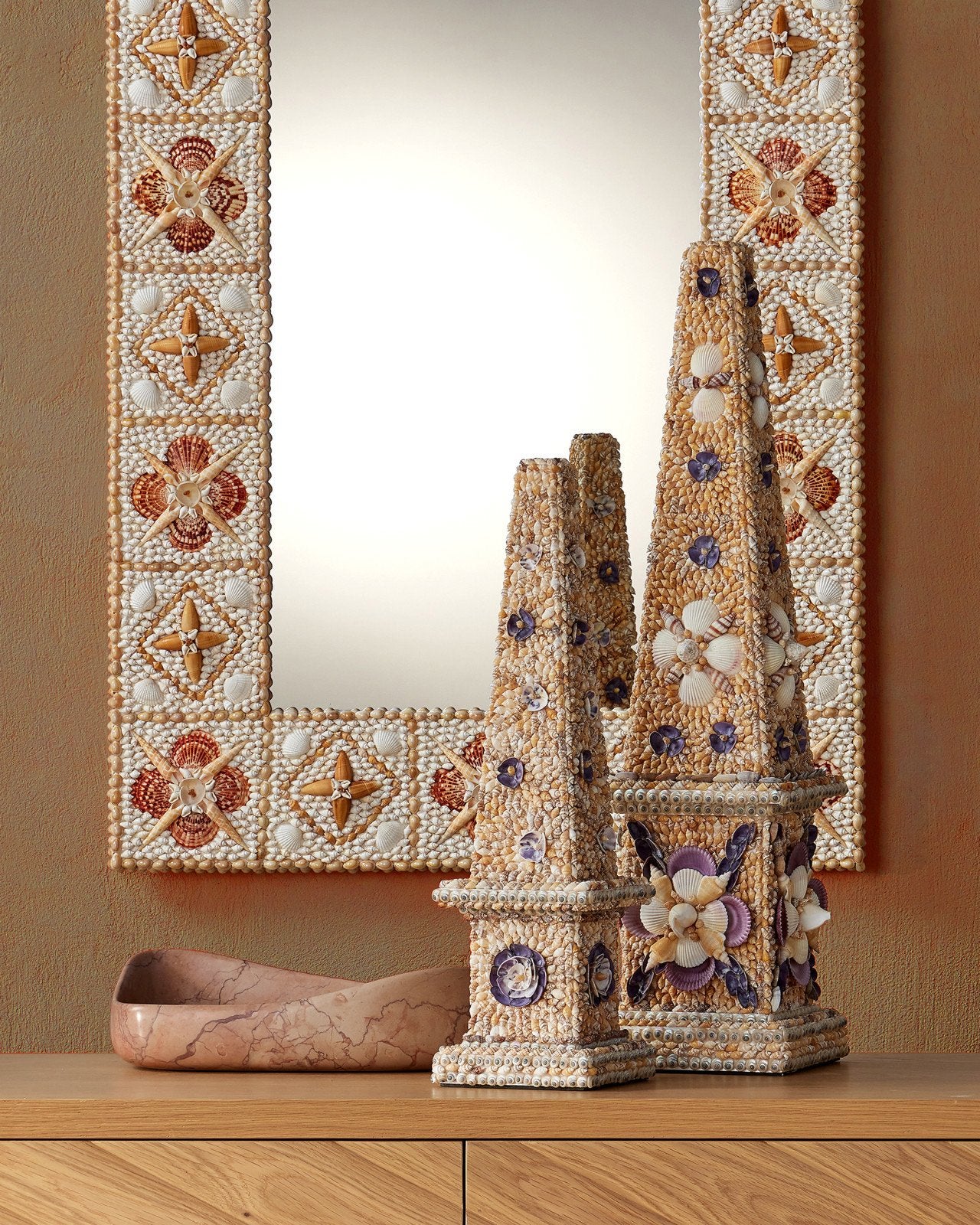 Currey & Company 4" X 15" X 8.5" Deaton Rosa Marble Bowl