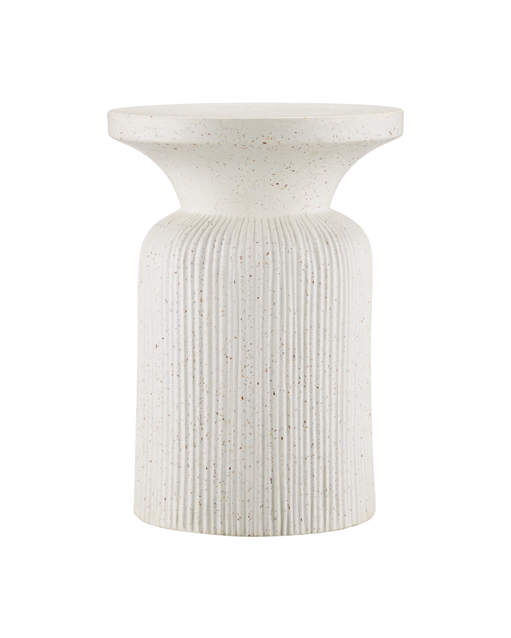 Currey & Company Ridge Ivory Terrazzo Accent Table