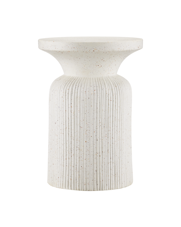 Currey & Company Ridge Ivory Terrazzo Accent Table