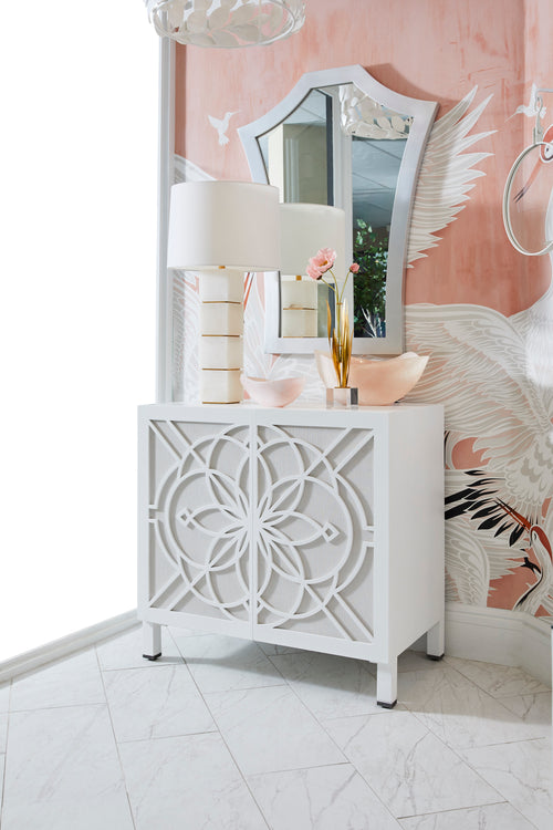 Chelsea House Flower Of Life Cabinet White